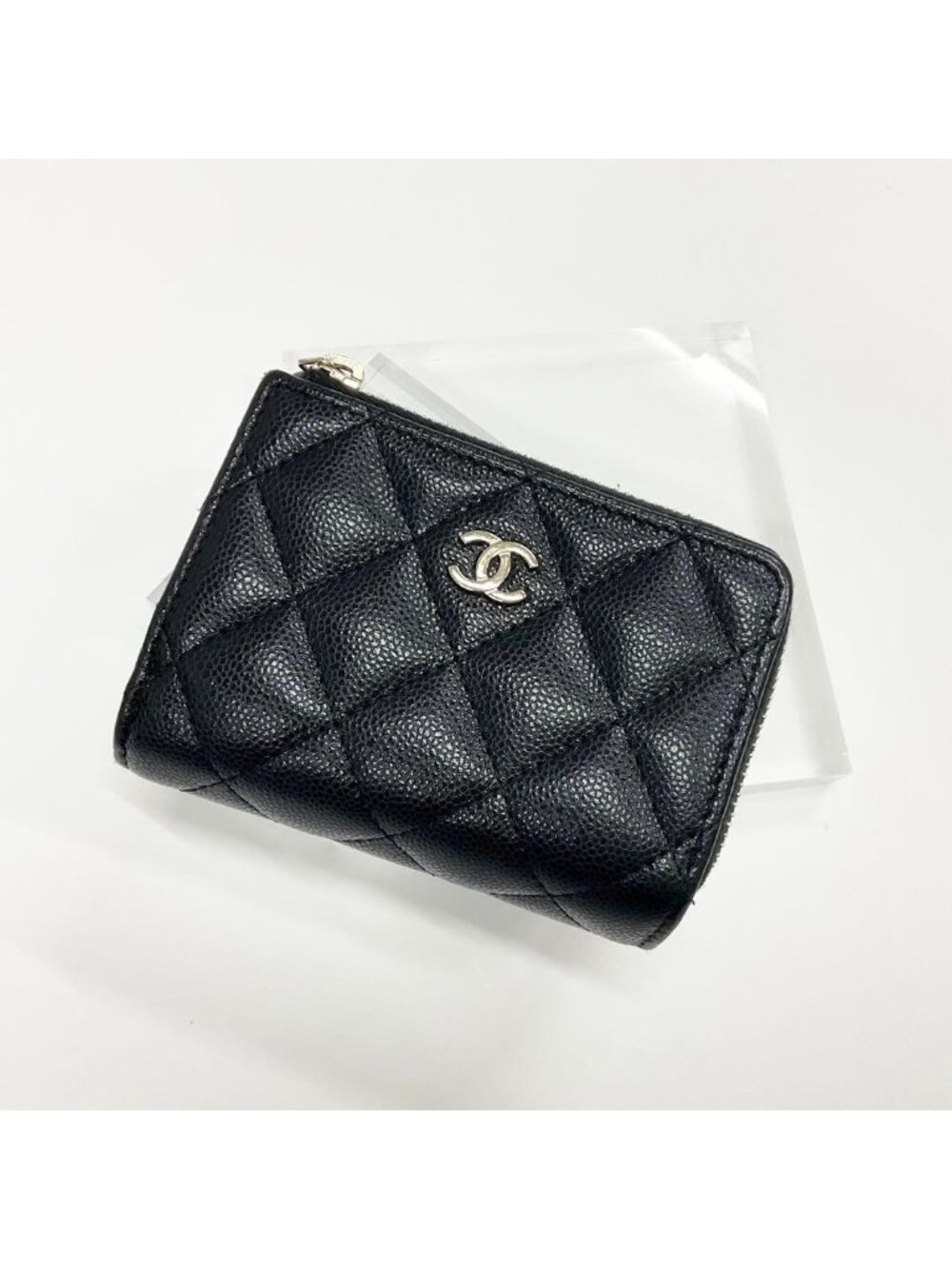 Chanel Quilted CC Logo Compact Wallet Trifold